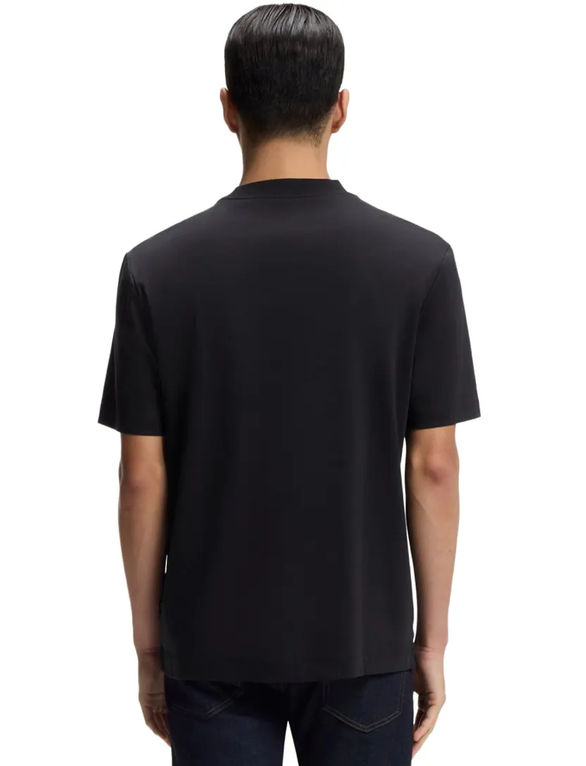 T-shirt BOSS Black donkerblauw ronde hals