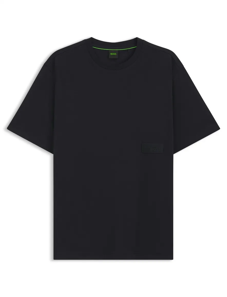 BOSS Green T-shirt donkerblauw ronde hals