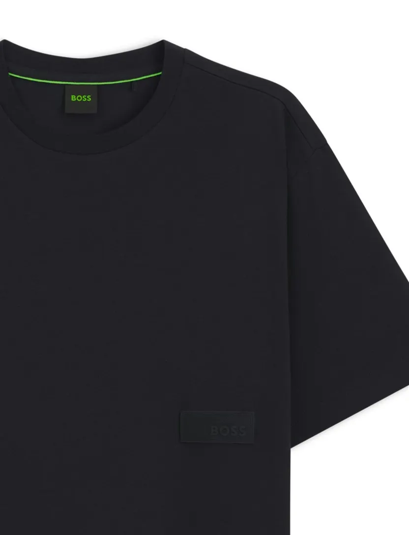 BOSS Green T-shirt donkerblauw ronde hals