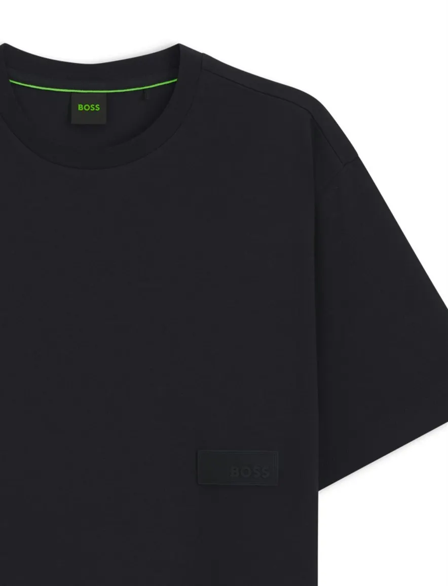 BOSS Green T-shirt donkerblauw ronde hals