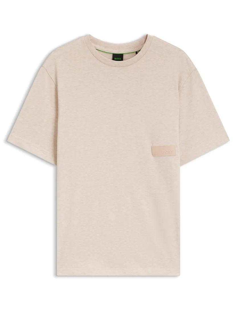 BOSS Green T-shirt roze ronde hals