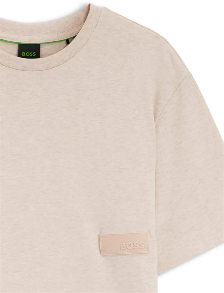 BOSS Green T-shirt ronde hals roze
