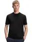BOSS Green T-shirt ronde hals zwart effen