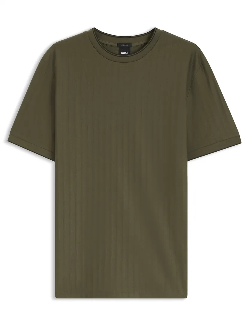 BOSS Black T-shirt groen ronde hals