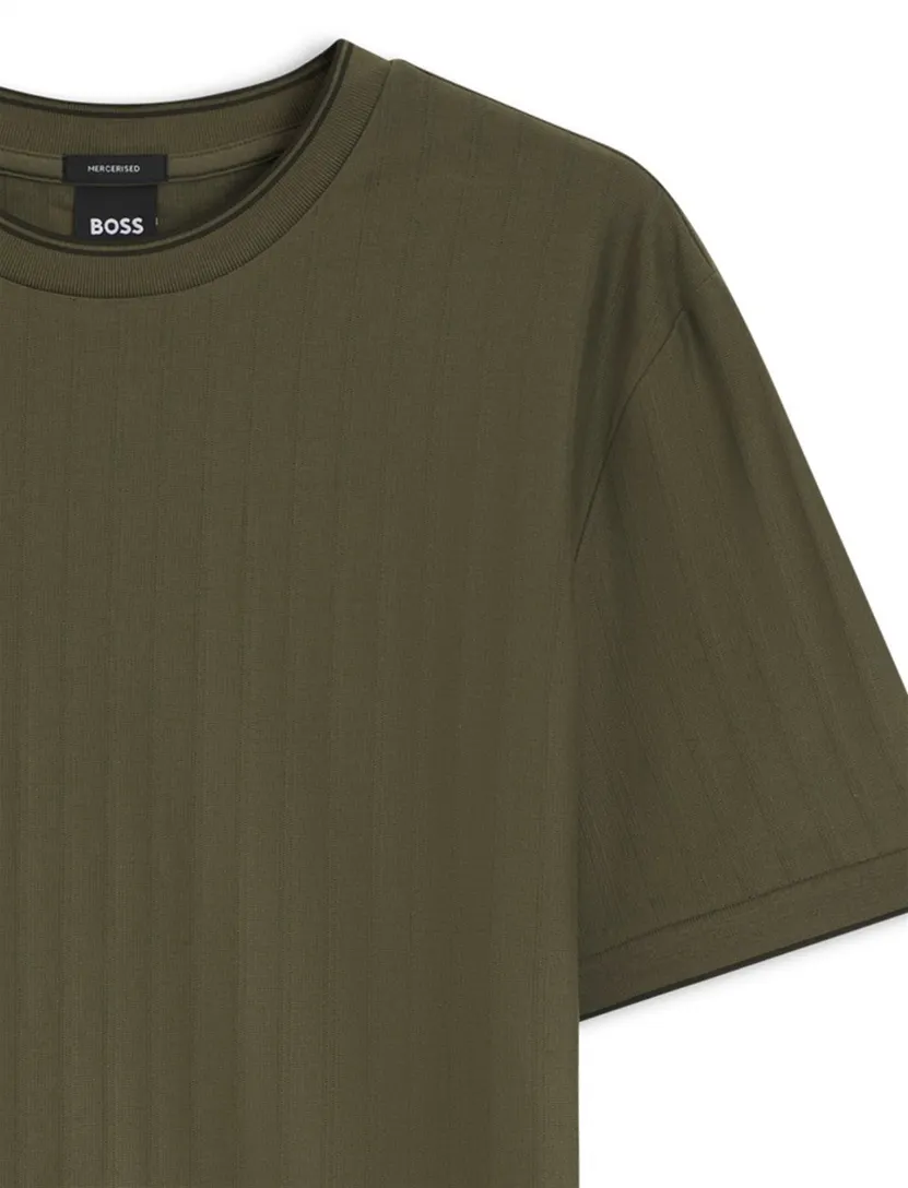 BOSS Black T-shirt groen ronde hals