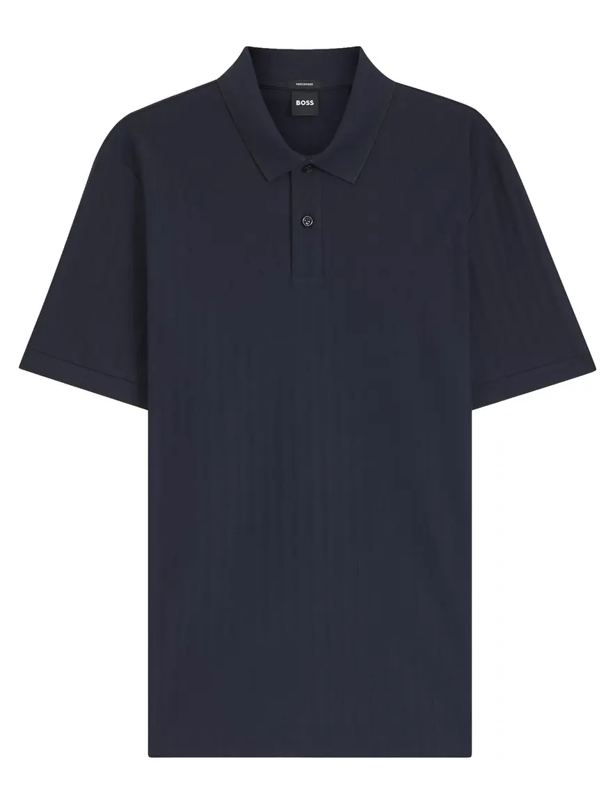 Boss Black poloshirt korte mouw donkerblauw