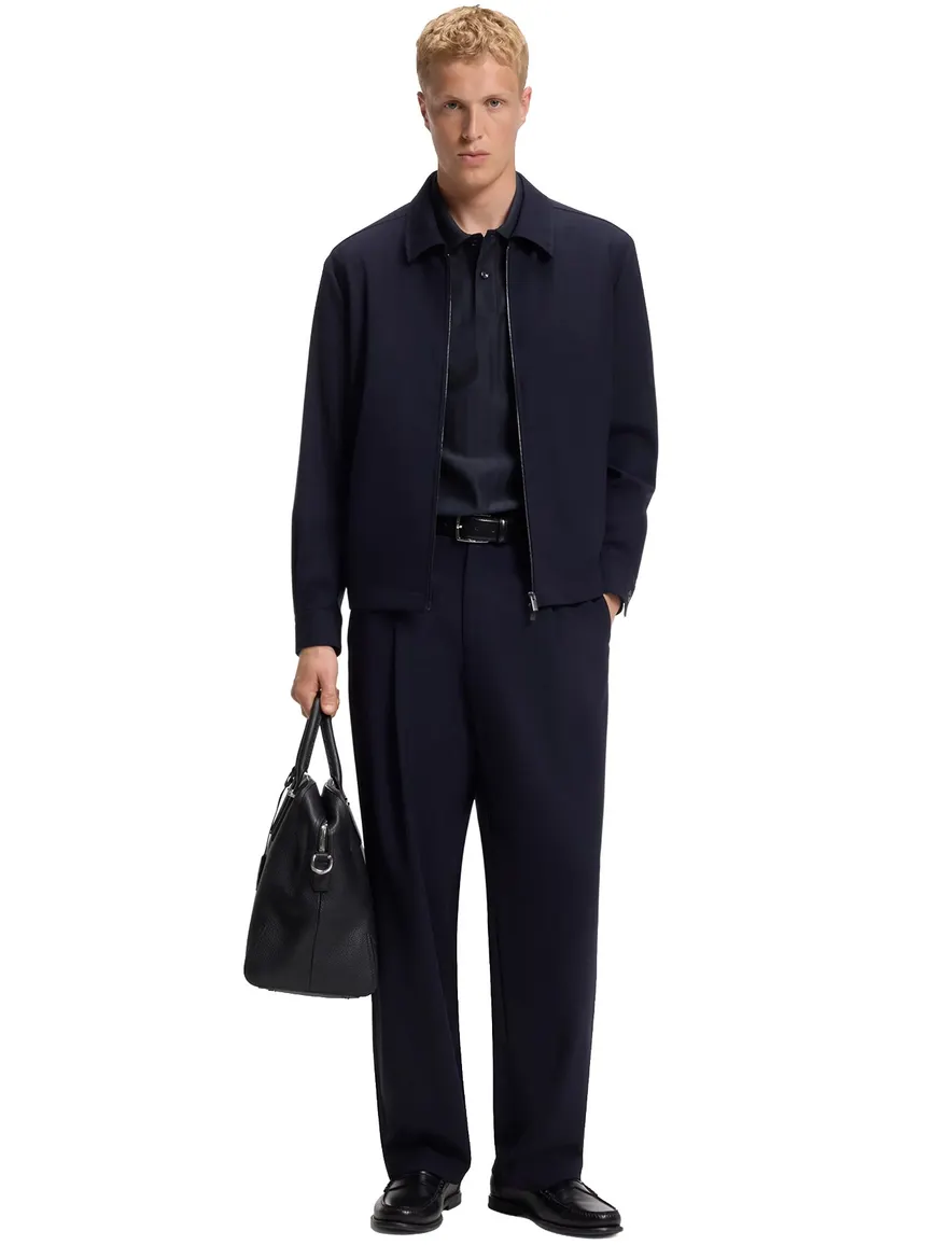 Boss Black poloshirt korte mouw donkerblauw