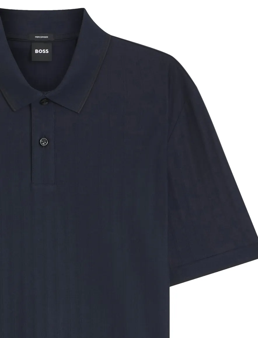 Boss Black poloshirt korte mouw donkerblauw