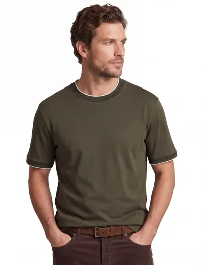 Hugo Boss T shirts BOSS Black groen stretch