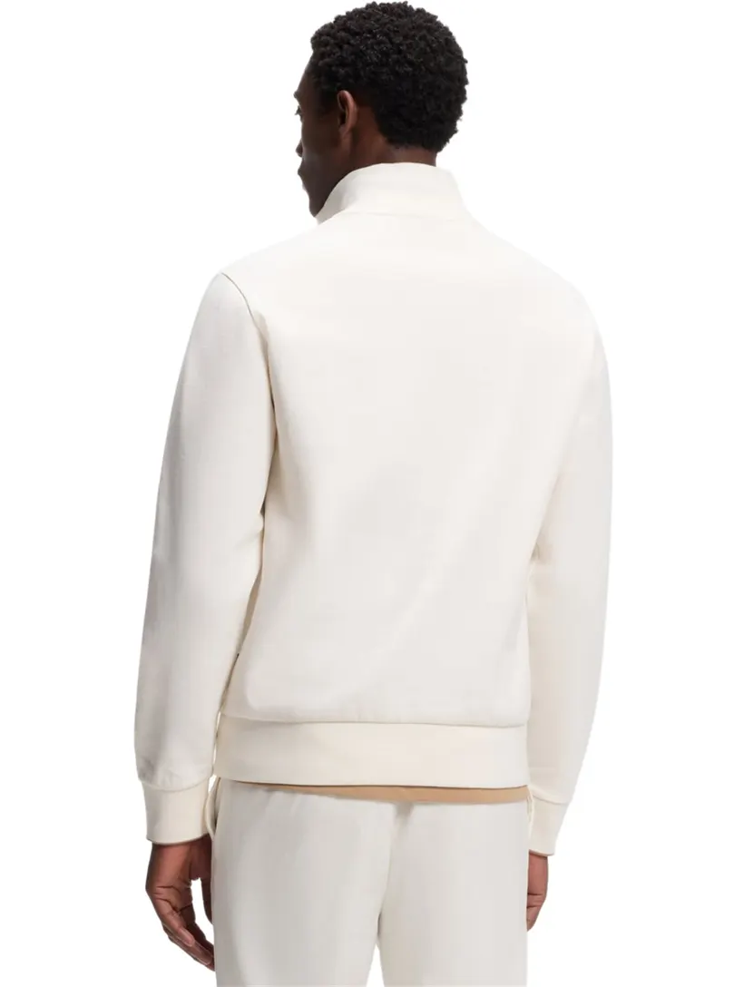BOSS Black trui creme half zip