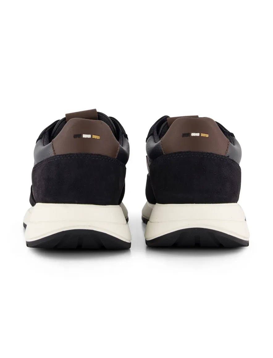 BOSS Black sneakers donkerblauw leer
