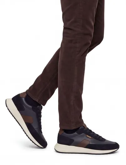 Hugo Boss BOSS Black sneakers donkerblauw leer