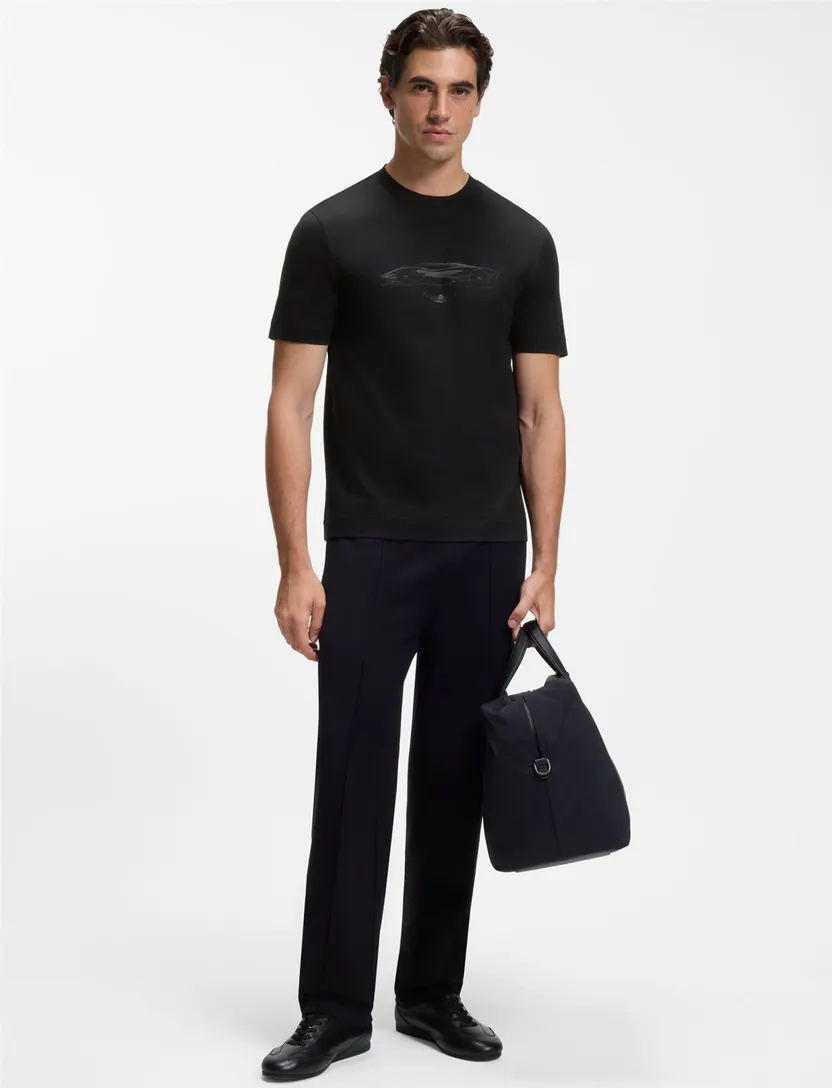 BOSS t-shirt zwart ronde hals BOSS x ASTON MARTIN