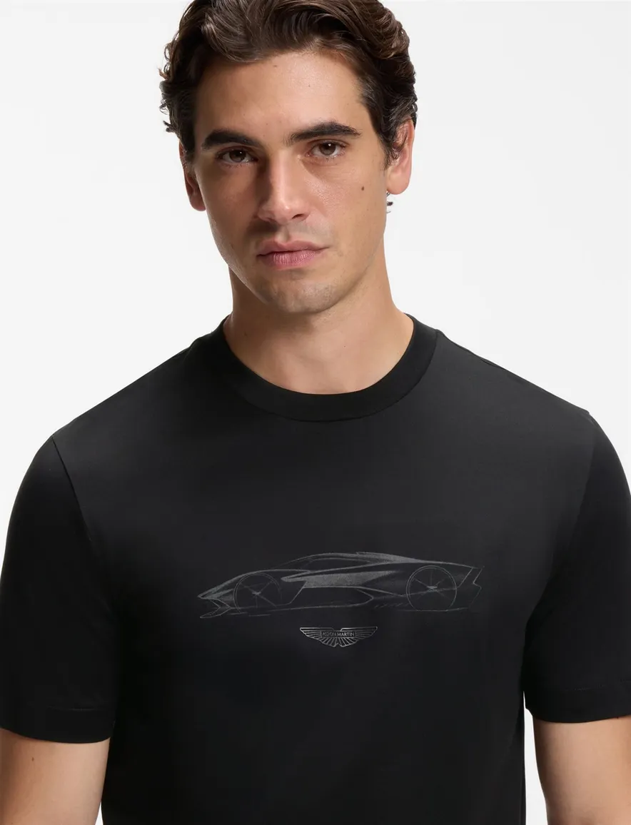 BOSS Black T-shirt BOSS x ASTON MARTIN zwart