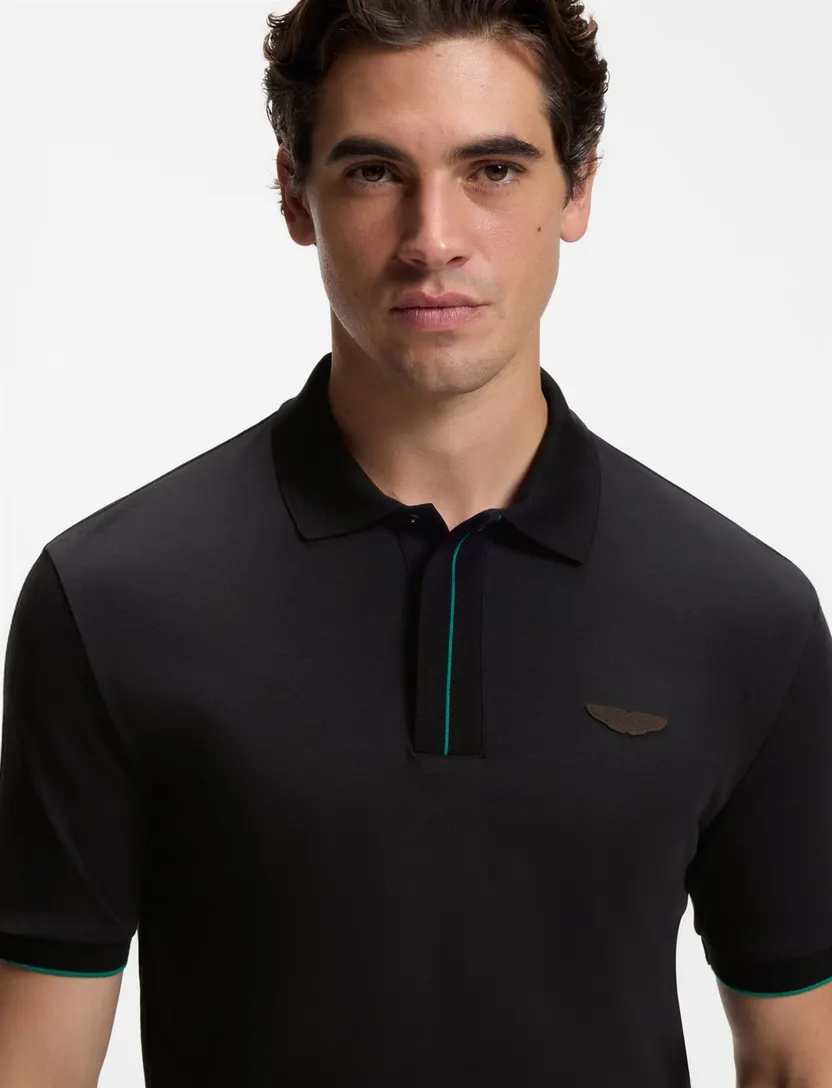 BOSS Black poloshirt zwart normale fit