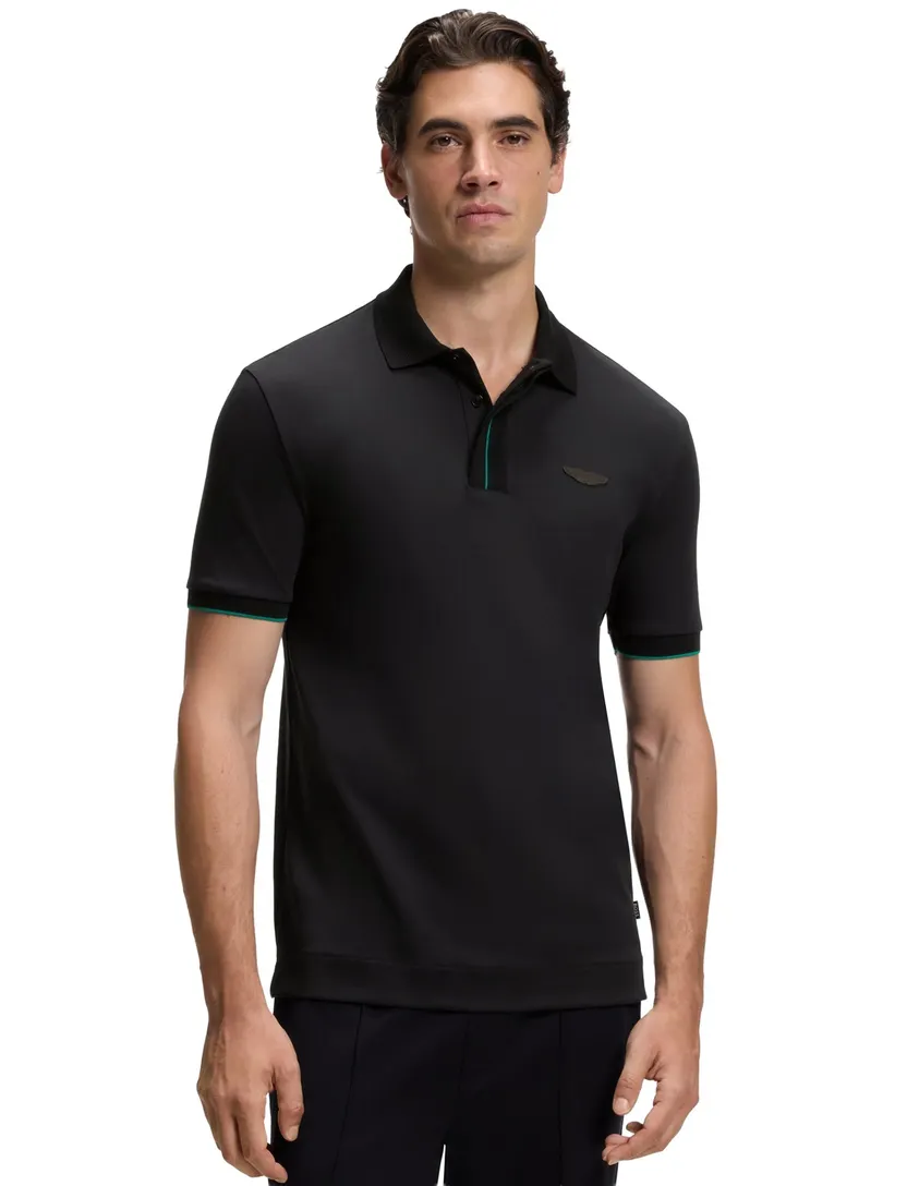BOSS Black poloshirt zwart normale fit