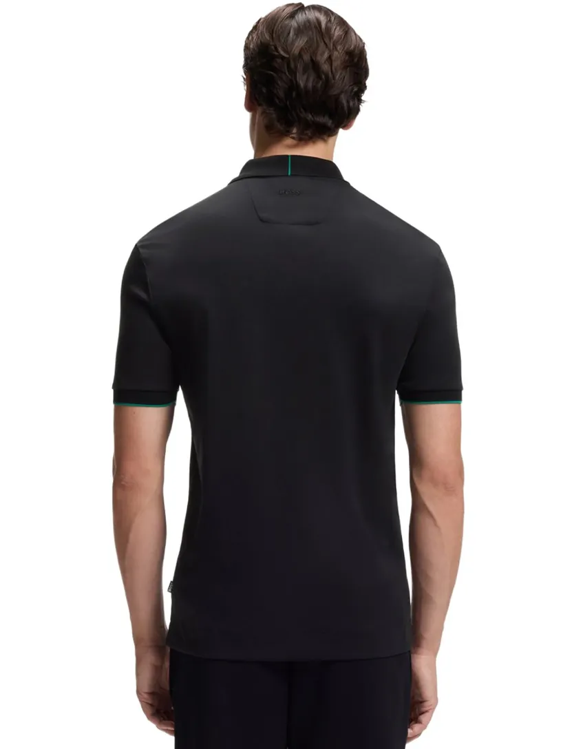 BOSS Black poloshirt zwart normale fit