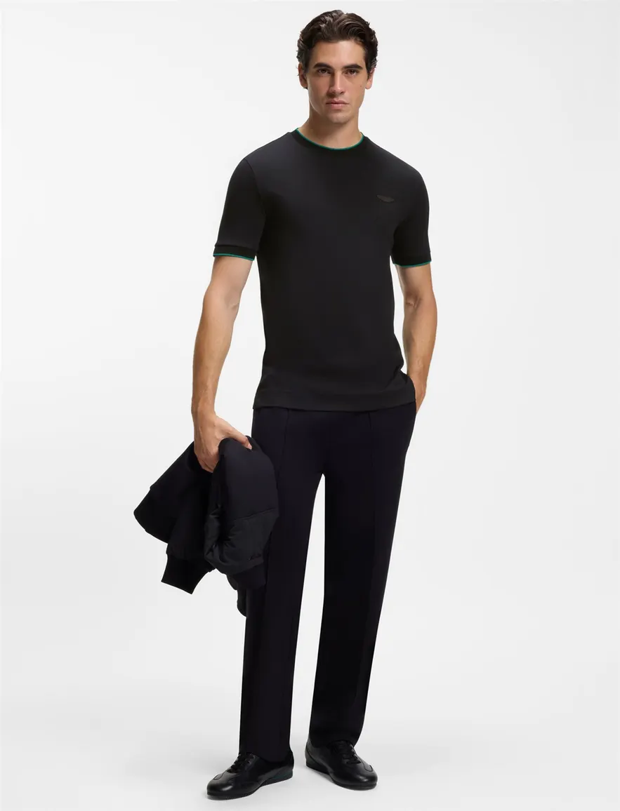 BOSS Black T-shirt ronde hals zwart BOSS x ASTON MARTIN