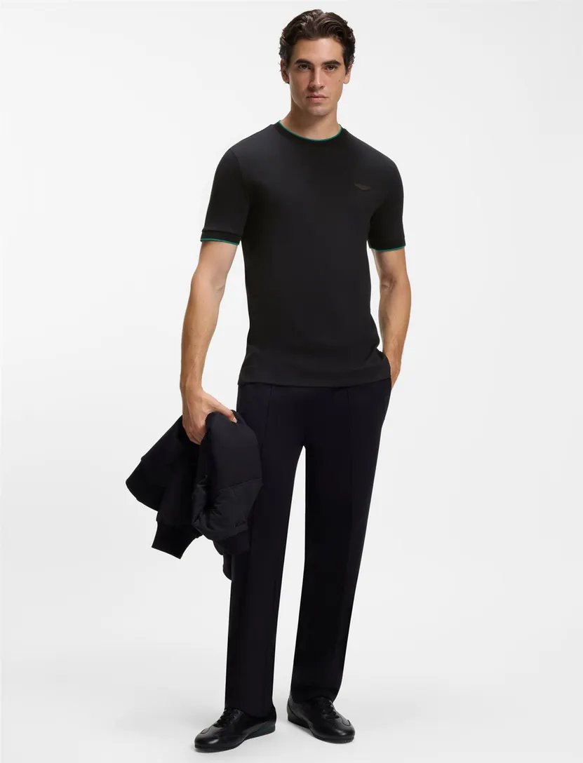 BOSS Black T-shirt zwart ronde hals BOSS x ASTON MARTIN