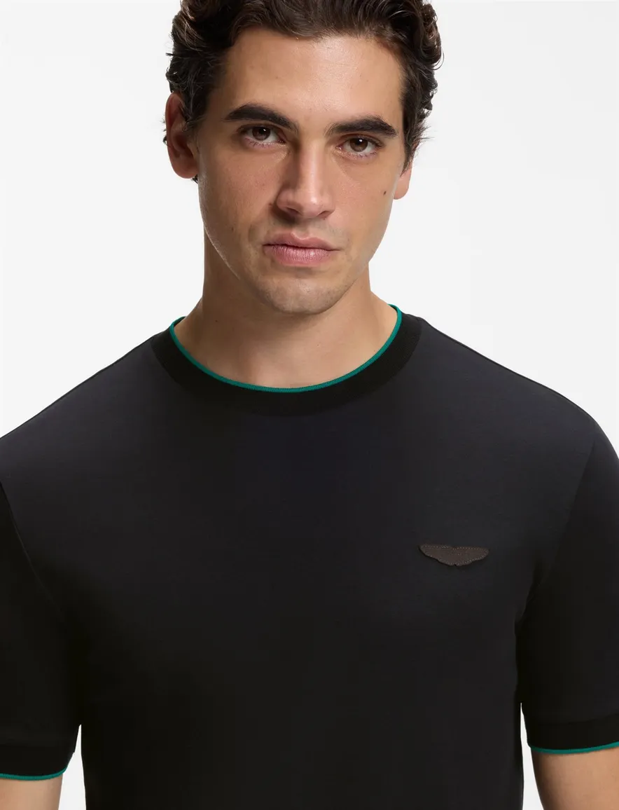 BOSS Black T-shirt ronde hals zwart BOSS x ASTON MARTIN
