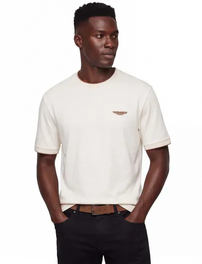 Hugo Boss BOSS T-shirt Beige BOSS x ASTON MARTIN ronde hals