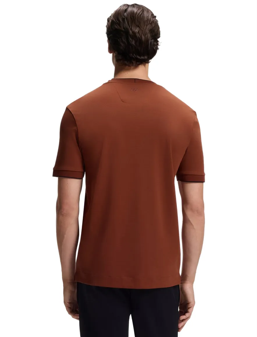 BOSS Black T-shirt ronde hals bruin BOSS x ASTON MARTIN