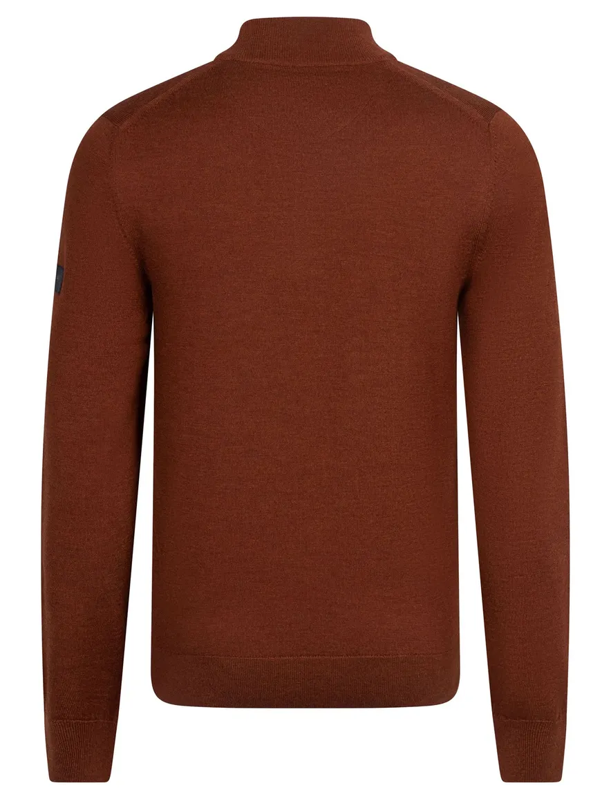 Cavallaro half zip trui rood gemeleerd
