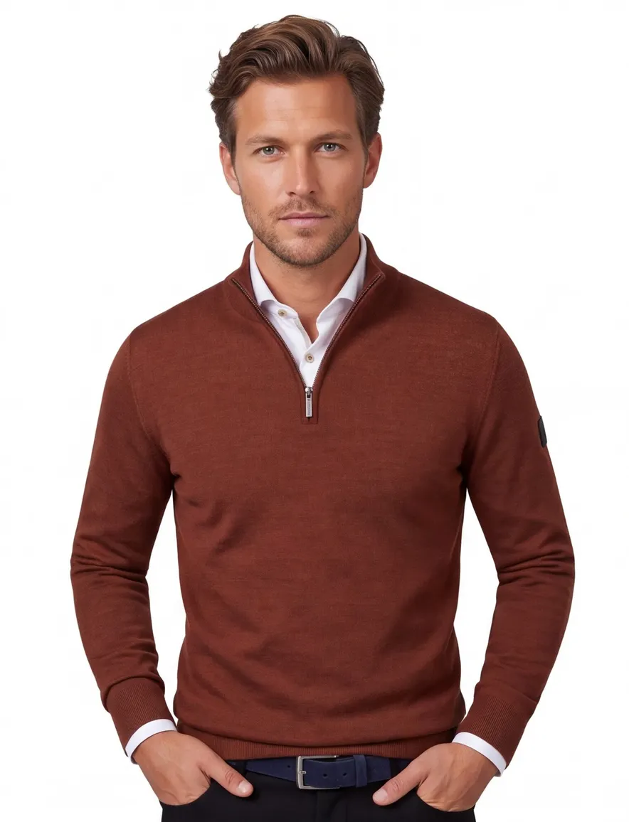Trui Cavallaro rood 118265001-Burnt Red