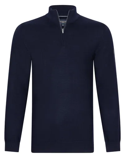 Cavallaro Cavallaro half zip trui donkerblauw