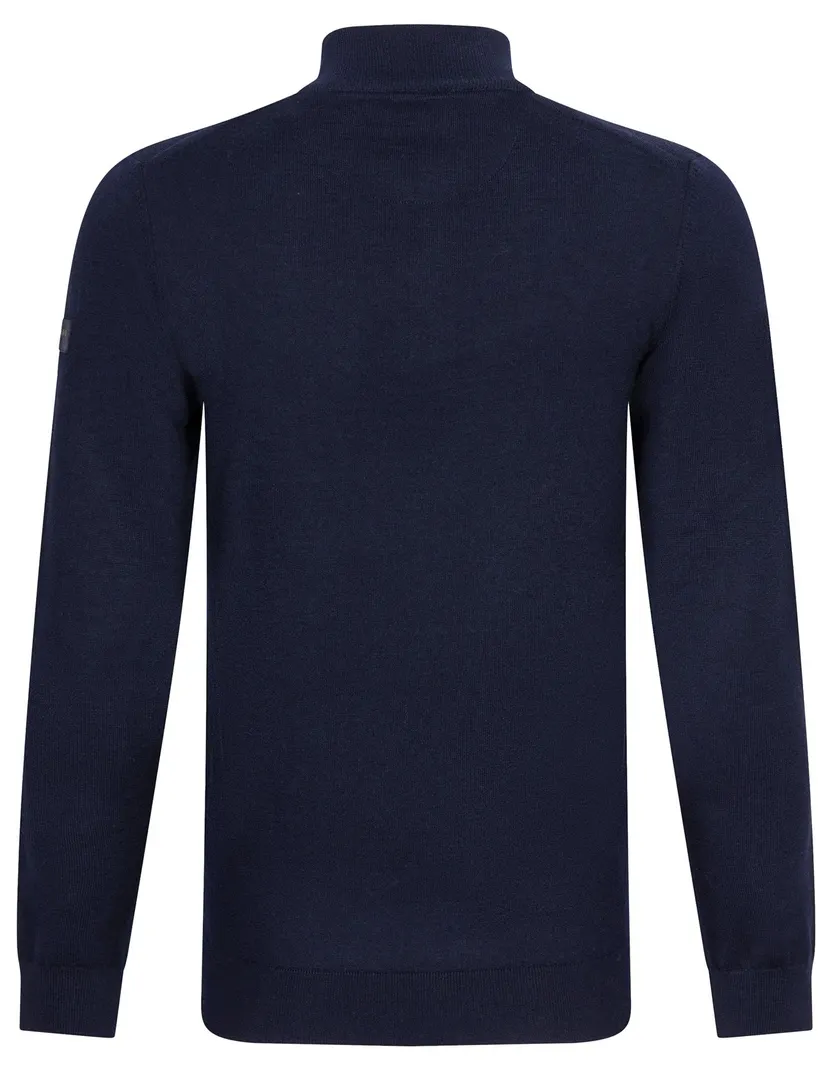 Trui Cavallaro donkerblauw half zip