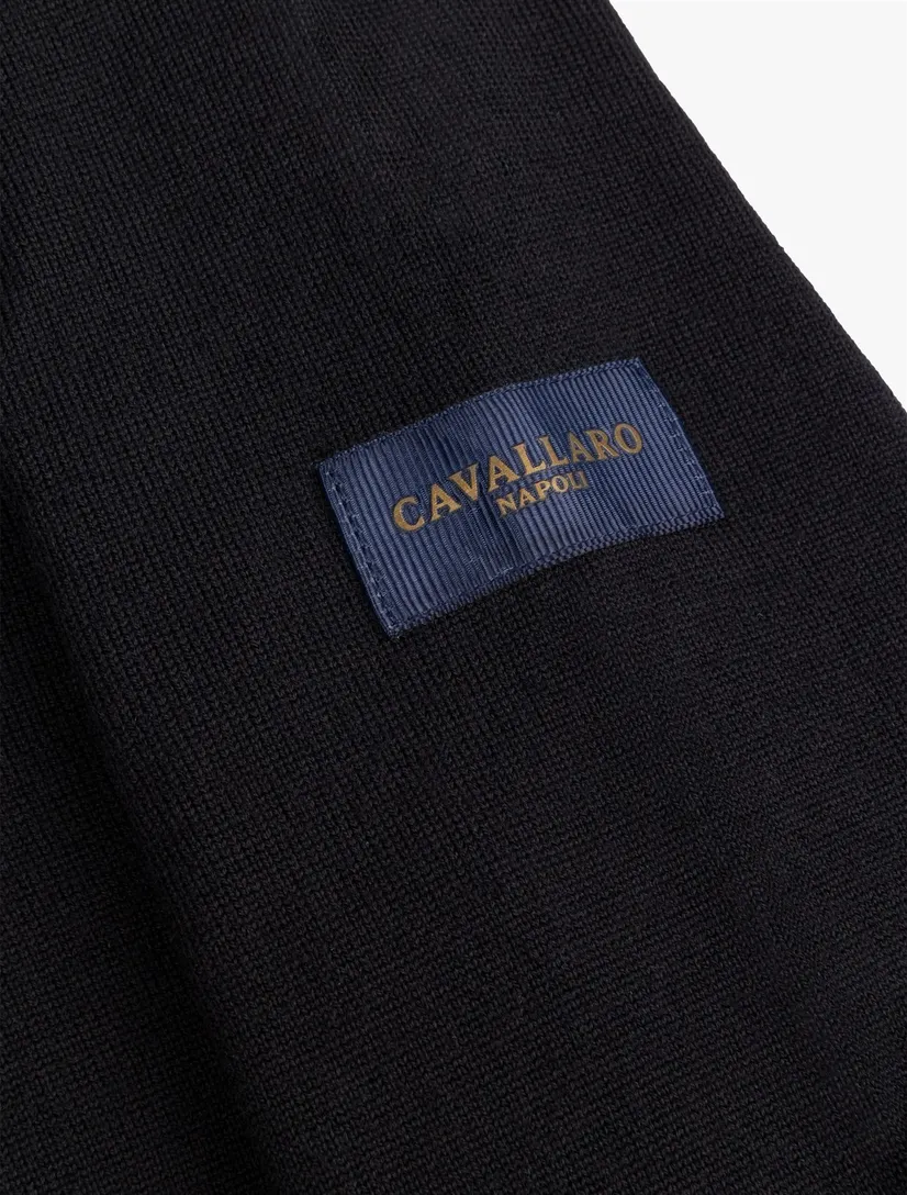 Trui Cavallaro donkerblauw half zip