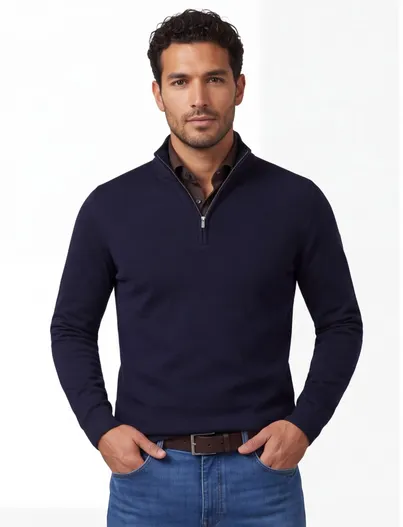 Cavallaro Trui Cavallaro donkerblauw half zip