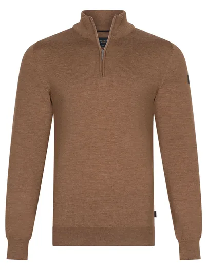 Cavallaro Cavallaro trui bruin half zip