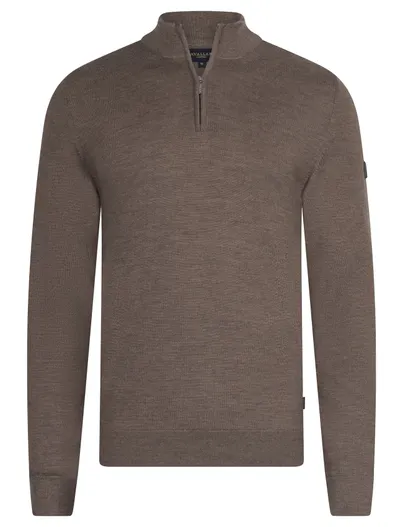 Cavallaro Trui Cavallaro bruin half zip merinowol