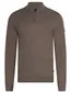 Trui Cavallaro bruin half zip merinowol