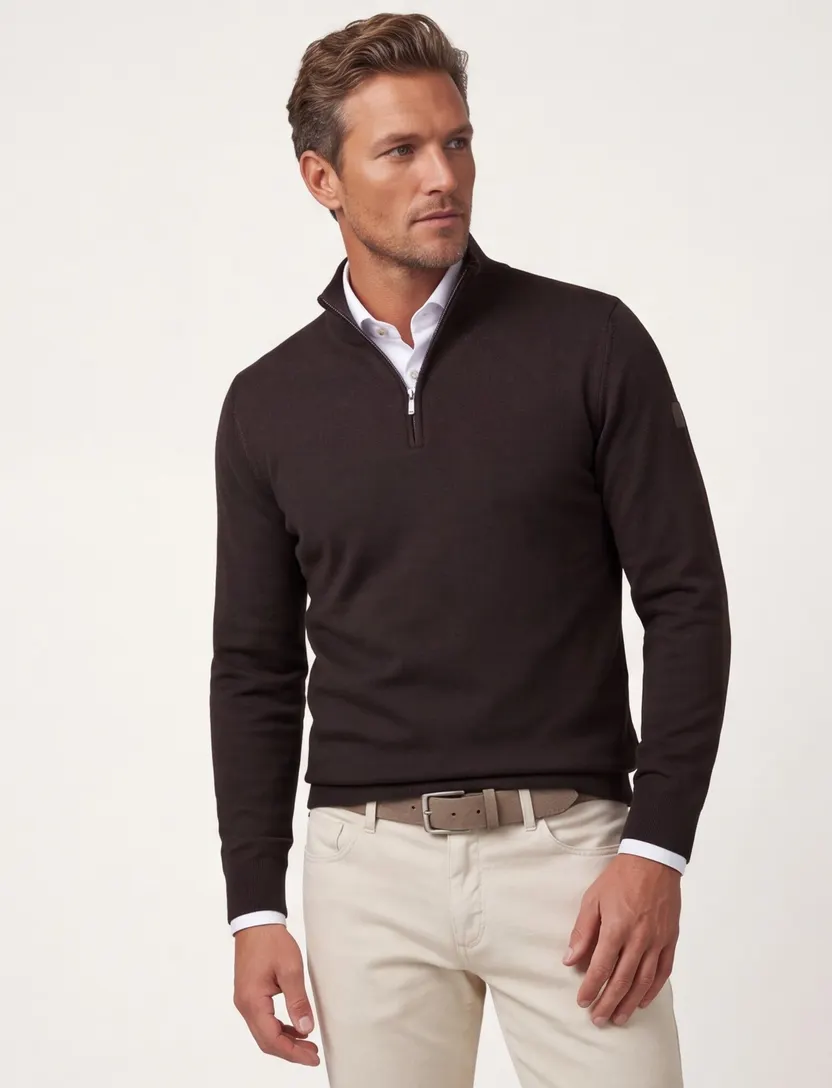 Trui Cavallaro bruin 118265001-Dark Brown
