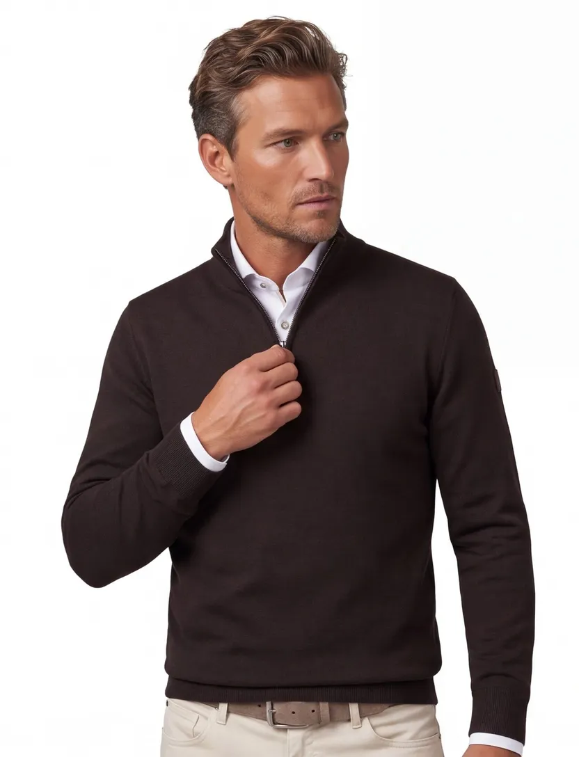 Trui Cavallaro bruin 118265001-Dark Brown