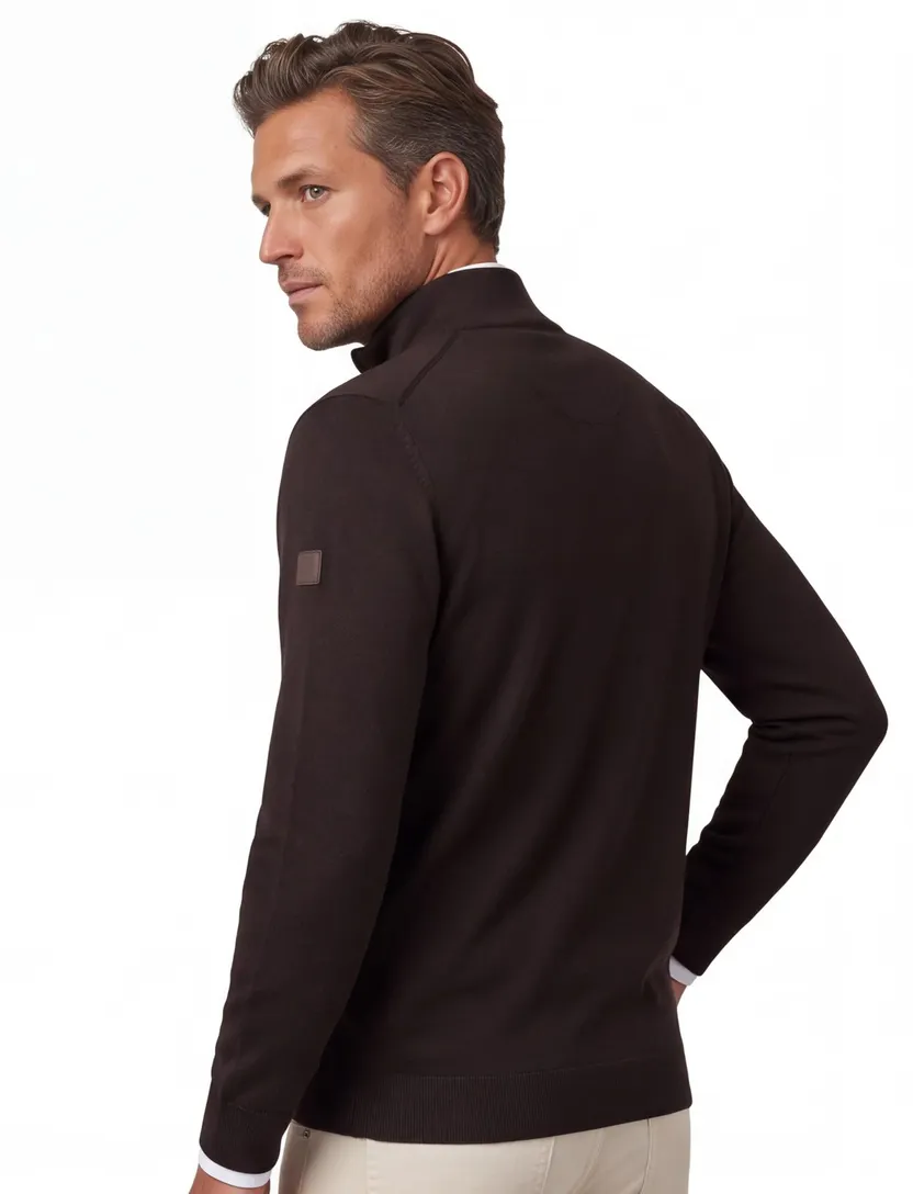 Trui Cavallaro bruin 118265001-Dark Brown