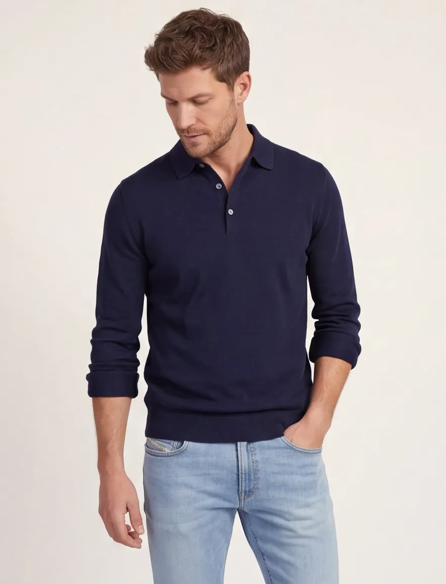 Poloshirt Cavallaro donkerblauw