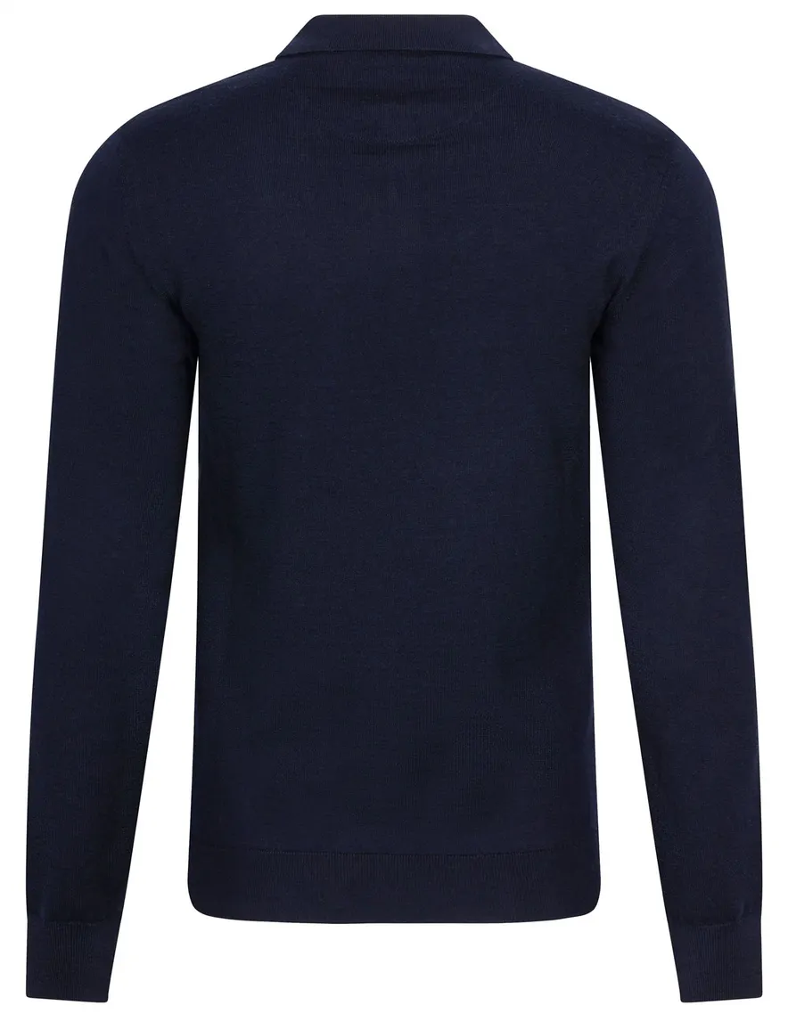 Cavallaro polo donkerblauw merinowol