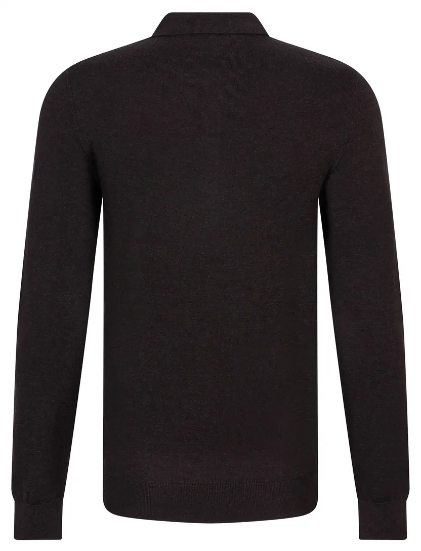 Poloshirt Cavallaro bruin gebreid