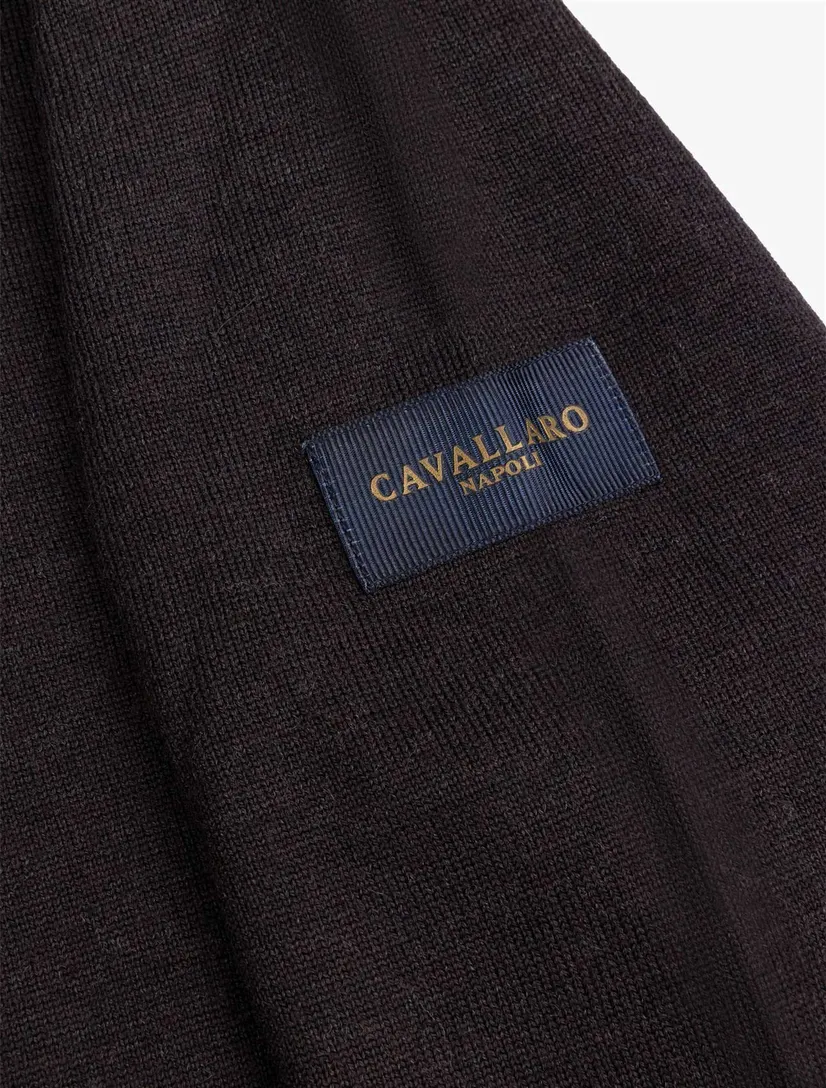 Poloshirt Cavallaro bruin gebreid