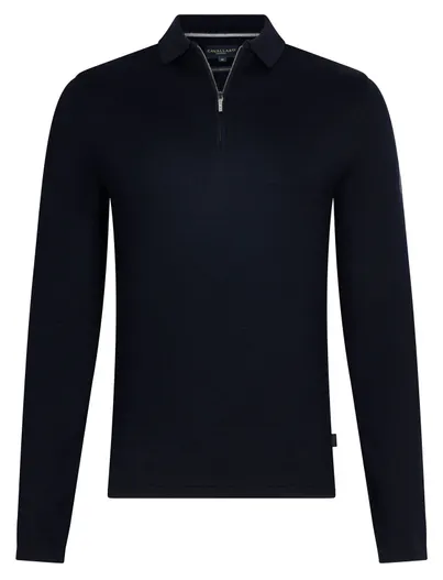Cavallaro Poloshirt Cavallaro donkerblauw merinowol