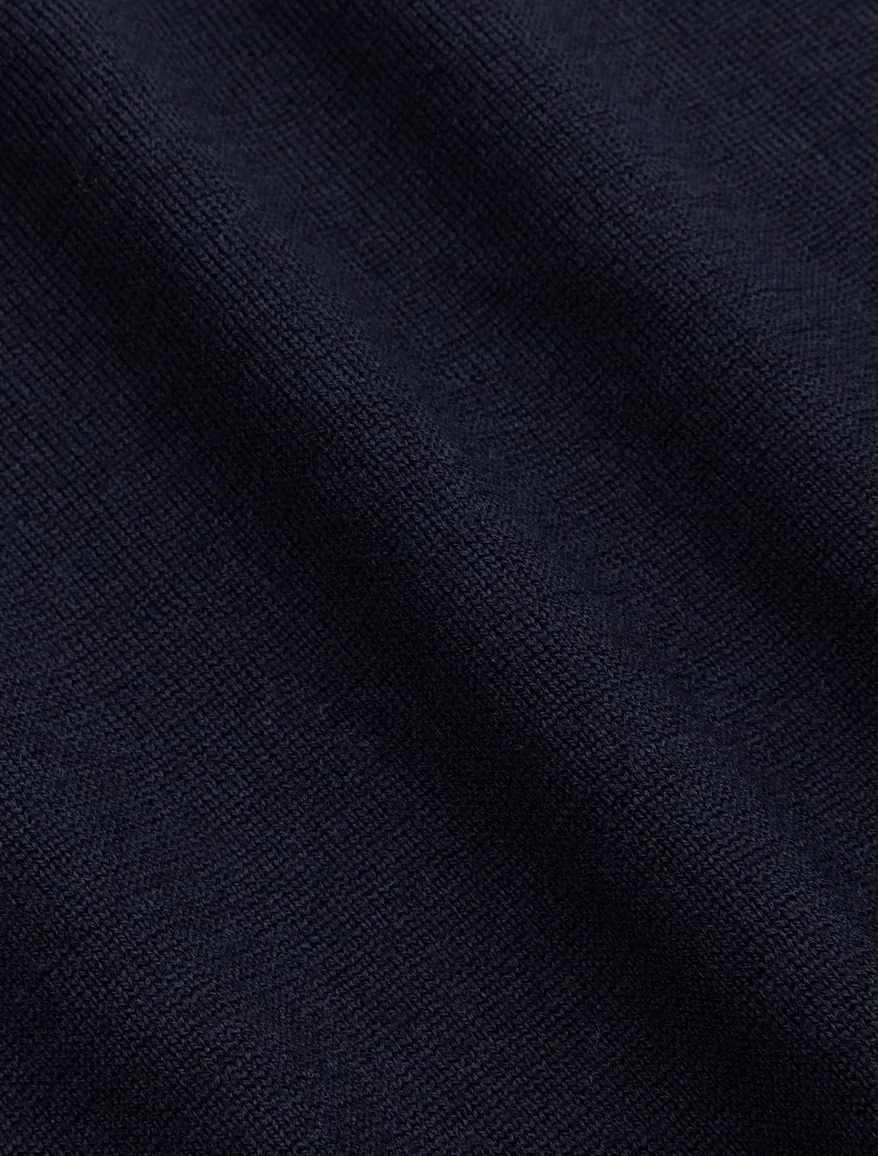 Cavallaro poloshirt donkerblauw merinowol