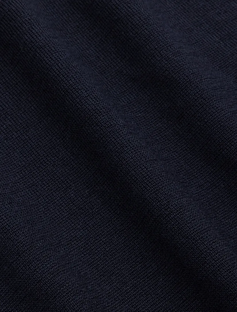 Poloshirt Cavallaro donkerblauw merinowol