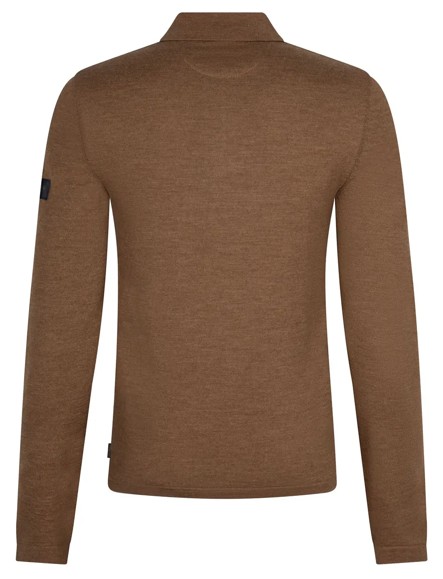 Poloshirt Cavallaro bruin 118265022-Camel