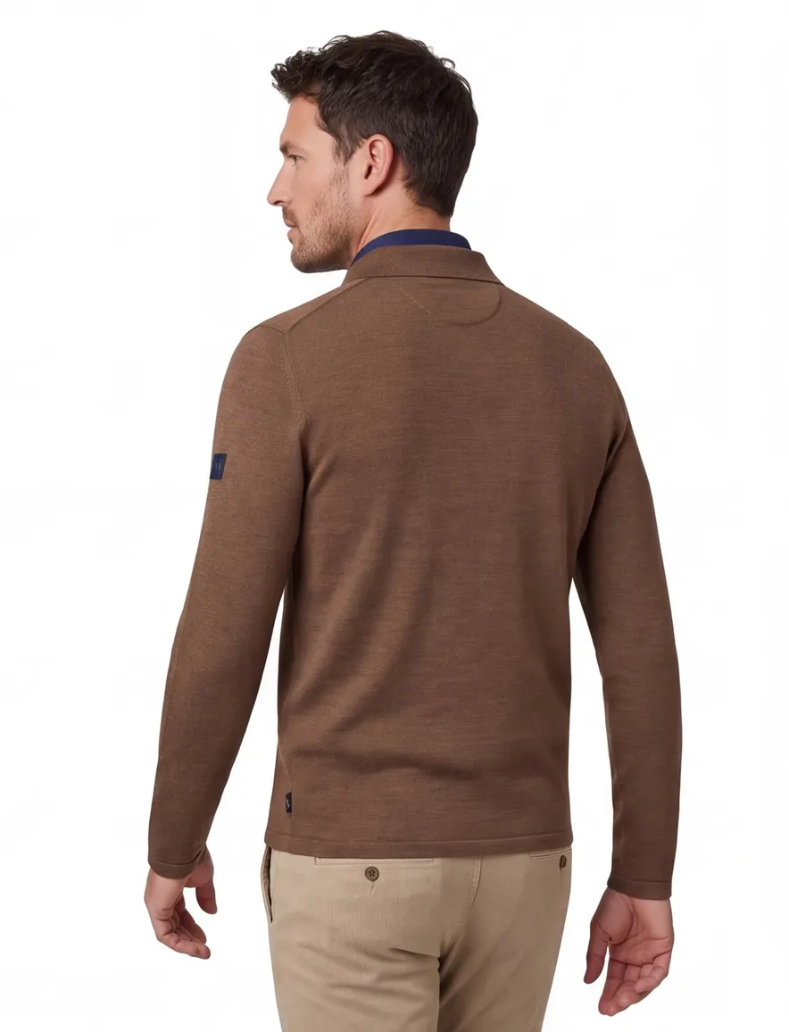 Poloshirt Cavallaro bruin 118265022-Camel