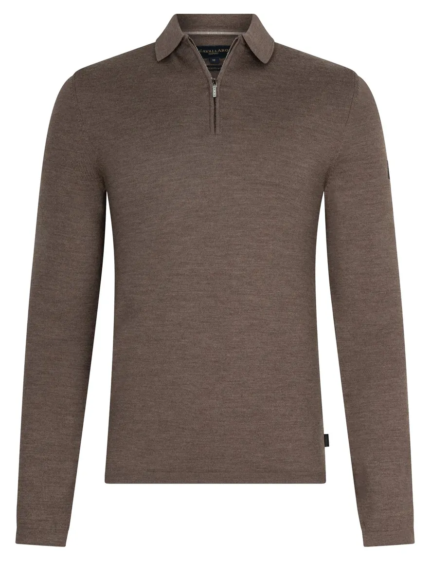 Poloshirt Cavallaro bruin 118265022-Taupe