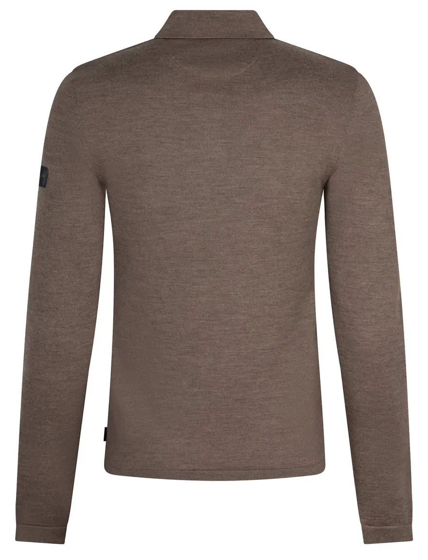 Poloshirt Cavallaro bruin 118265022-Taupe