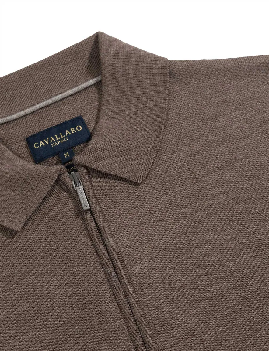 Poloshirt Cavallaro bruin 118265022-Taupe
